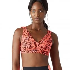 Glyder Tide Yoga Sports Bra Hot Coral Leopard CLOTHING