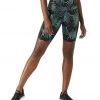Yoga Shorts Glyder High Power II Bike Short Evergreen Palm Print