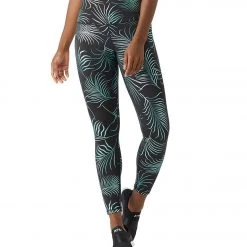 Long Leggings Glyder High Power II Yoga Leggings Evergreen Palm Print