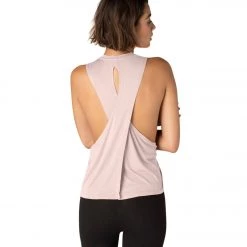 Beyond Yoga Wrap Around Yoga Tank Top Pink Quartz CLOTHING