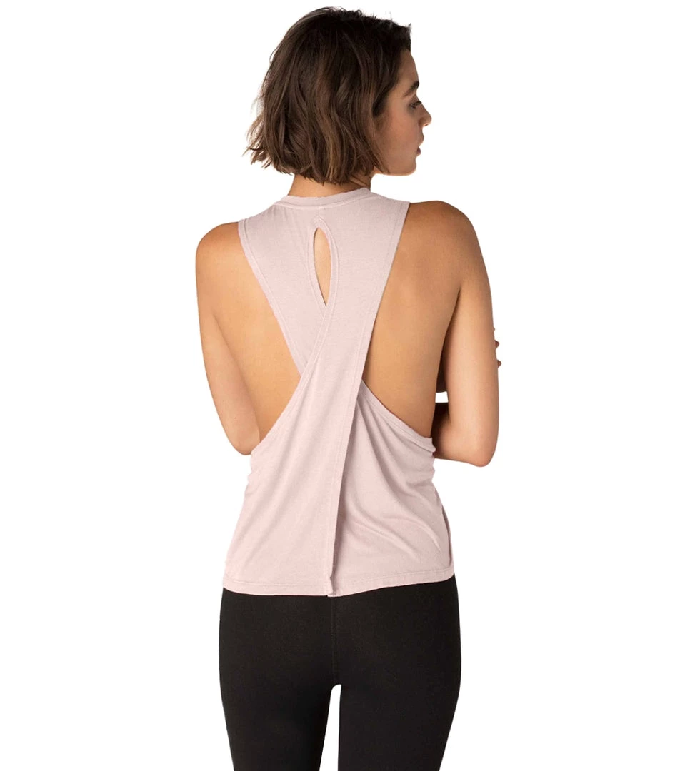 Beyond Yoga Wrap Around Yoga Tank Top Pink Quartz CLOTHING 3 Beyond Yoga Wrap Around Yoga Tank Top Pink Quartz CLOTHING