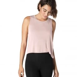 Beyond Yoga Wrap Around Yoga Tank Top Pink Quartz CLOTHING