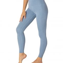 CLOTHING Beyond Yoga Heather Rib High Waisted 7/8 Yoga Leggings Serene Blue Heather 9 CLOTHING Beyond Yoga Heather Rib High Waisted 7/8 Yoga Leggings Serene Blue Heather