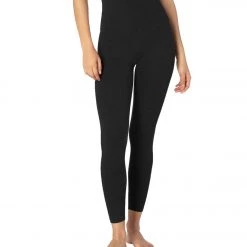 Beyond Yoga Heather Rib High Waisted 7/8 Yoga Leggings Heather Black CLOTHING