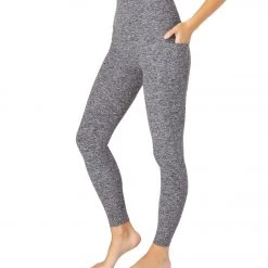 NEW ARRIVALS Beyond Yoga Spacedye Out Of Pocket High Waisted 7/8 Yoga Leggings Black/White