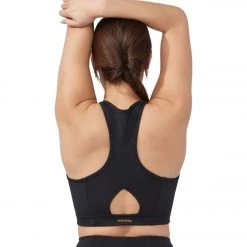 Women Manduka Pro Zip Front Yoga Sports Bra Black