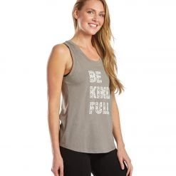SuperLoveTees Be Kind Full Yoga Muscle Tee Taupe CLOTHING