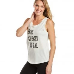 SuperLoveTees Be Kind Full Yoga Muscle Tee White CLOTHING