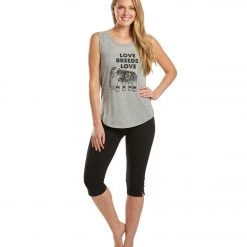 SuperLoveTees Love Breeds Love Elephant Yoga Muscle Tee Grey CLOTHING