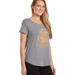 SuperLoveTees Love Breeds Love Faded Crew Yoga Tee Faded Navy