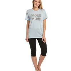 SuperLoveTees More Muah Yoga Tee Sky Blue