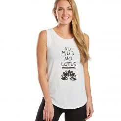 CLOTHING SuperLoveTees No Mud No Lotus Yoga Muscle Tee