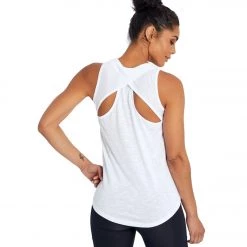 Balance Collection Criss Cross Racerback Yoga Tank White
