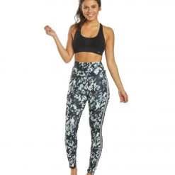 Long Leggings Marika Joanne Track Yoga Leggings Black Chopped Floral 12 Long Leggings Marika Joanne Track Yoga Leggings Black Chopped Floral