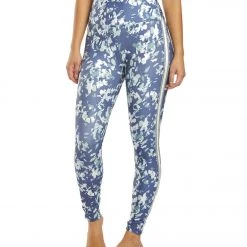 Marika Joanne Track Yoga Leggings Crown Blue Chopped Floral Long Leggings 11 Marika Joanne Track Yoga Leggings Crown Blue Chopped Floral Long Leggings