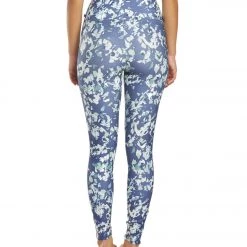 Marika Joanne Track Yoga Leggings Crown Blue Chopped Floral Long Leggings 13 Marika Joanne Track Yoga Leggings Crown Blue Chopped Floral Long Leggings