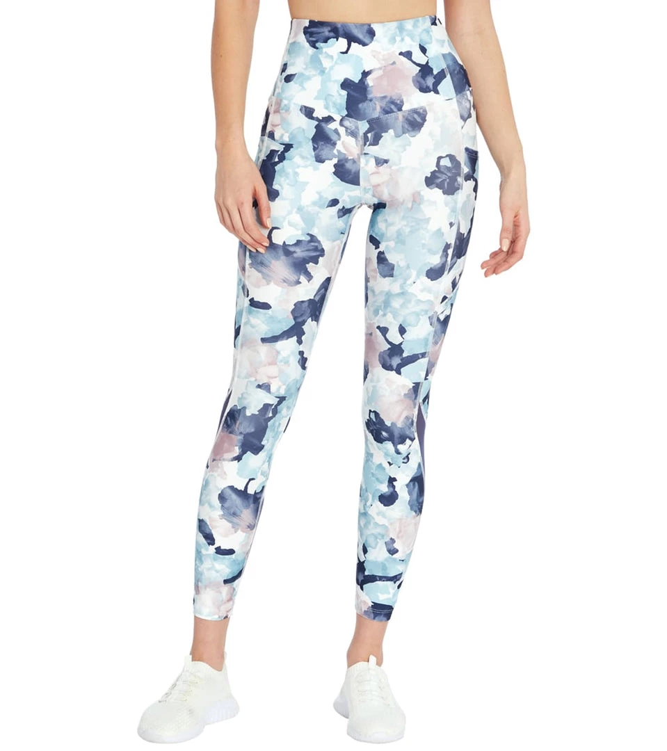 Marika Airbrush Yoga Leggings Crown Blue Abstract CLOTHING 3 Marika Airbrush Yoga Leggings Crown Blue Abstract CLOTHING