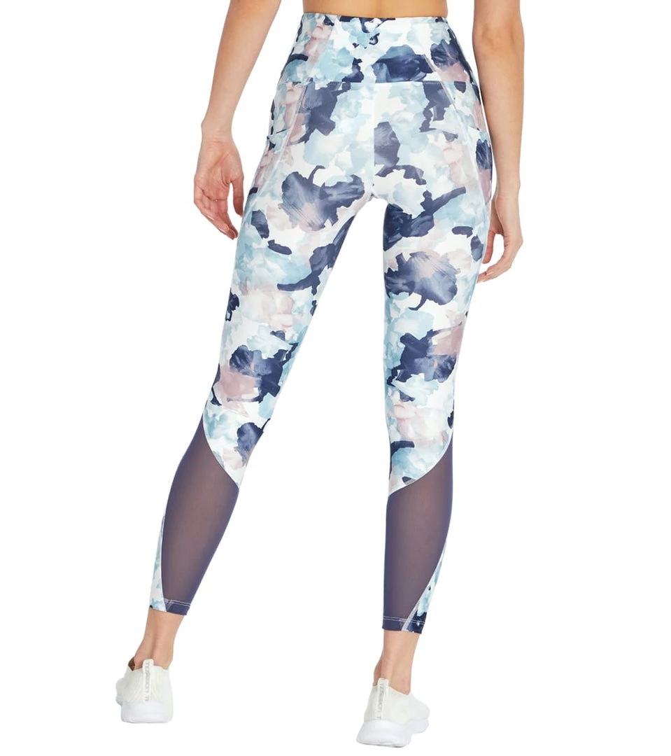 Marika Airbrush Yoga Leggings Crown Blue Abstract CLOTHING 5 Marika Airbrush Yoga Leggings Crown Blue Abstract CLOTHING