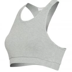 Spiritual Gangster Ballet Rib Bra Medium Heather Grey