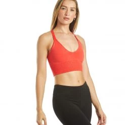 Free People Movement Good Karma Crop Yoga Top Red