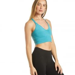 Free People Movement Good Karma Crop Yoga Top Turquoise NEW ARRIVALS