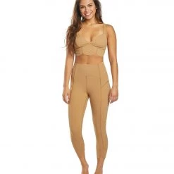 Free People Petal Pusher Yoga Sports Bra Khaki