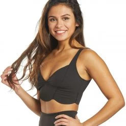 Free People Petal Pusher Yoga Sports Bra Black