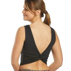 CLOTHING Spiritual Gangster Twisted Open Back Yoga Tank Black