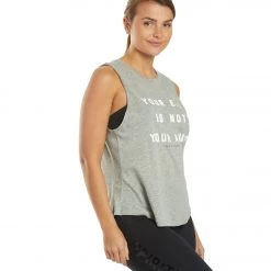 Spiritual Gangster Amigo Muscle Yoga Tank Medium Heather Grey