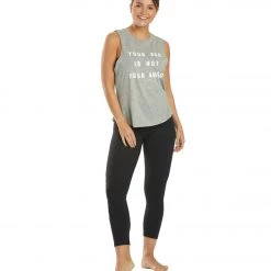 Spiritual Gangster Amigo Muscle Yoga Tank Medium Heather Grey