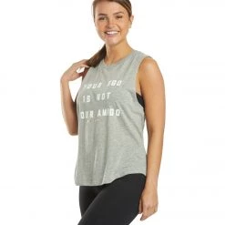 Spiritual Gangster Amigo Muscle Yoga Tank Medium Heather Grey