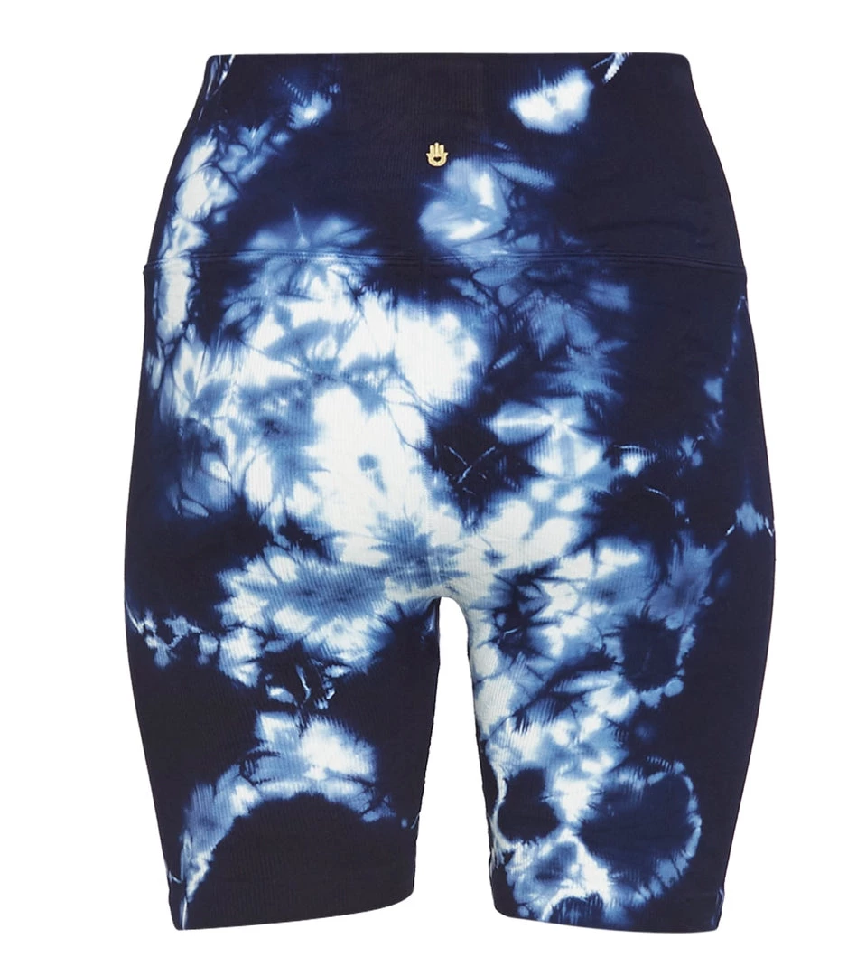 Spiritual Gangster Biker Shortie Indigo Tie Dye CLOTHING 4 Spiritual Gangster Biker Shortie Indigo Tie Dye CLOTHING