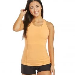 Free People Get On My Good Side Yoga Tank Peach