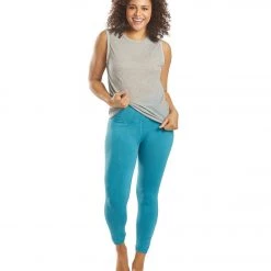 CLOTHING Free People Good Karma Yoga Leggings Turquoise
