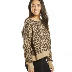 Spiritual Gangster Cheetah Glow Up Sweater Cheetah Print