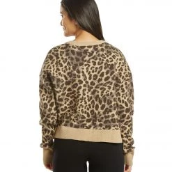 Spiritual Gangster Cheetah Glow Up Sweater Cheetah Print