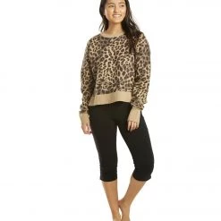 Spiritual Gangster Cheetah Glow Up Sweater Cheetah Print