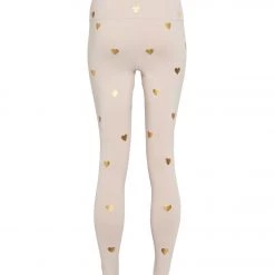 Spiritual Gangster Heart Essential High Waisted Yoga Leggings Rose Quartz Heart Print