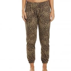 Spiritual Gangster Perfect Sweatpants Cheetah Print CLOTHING
