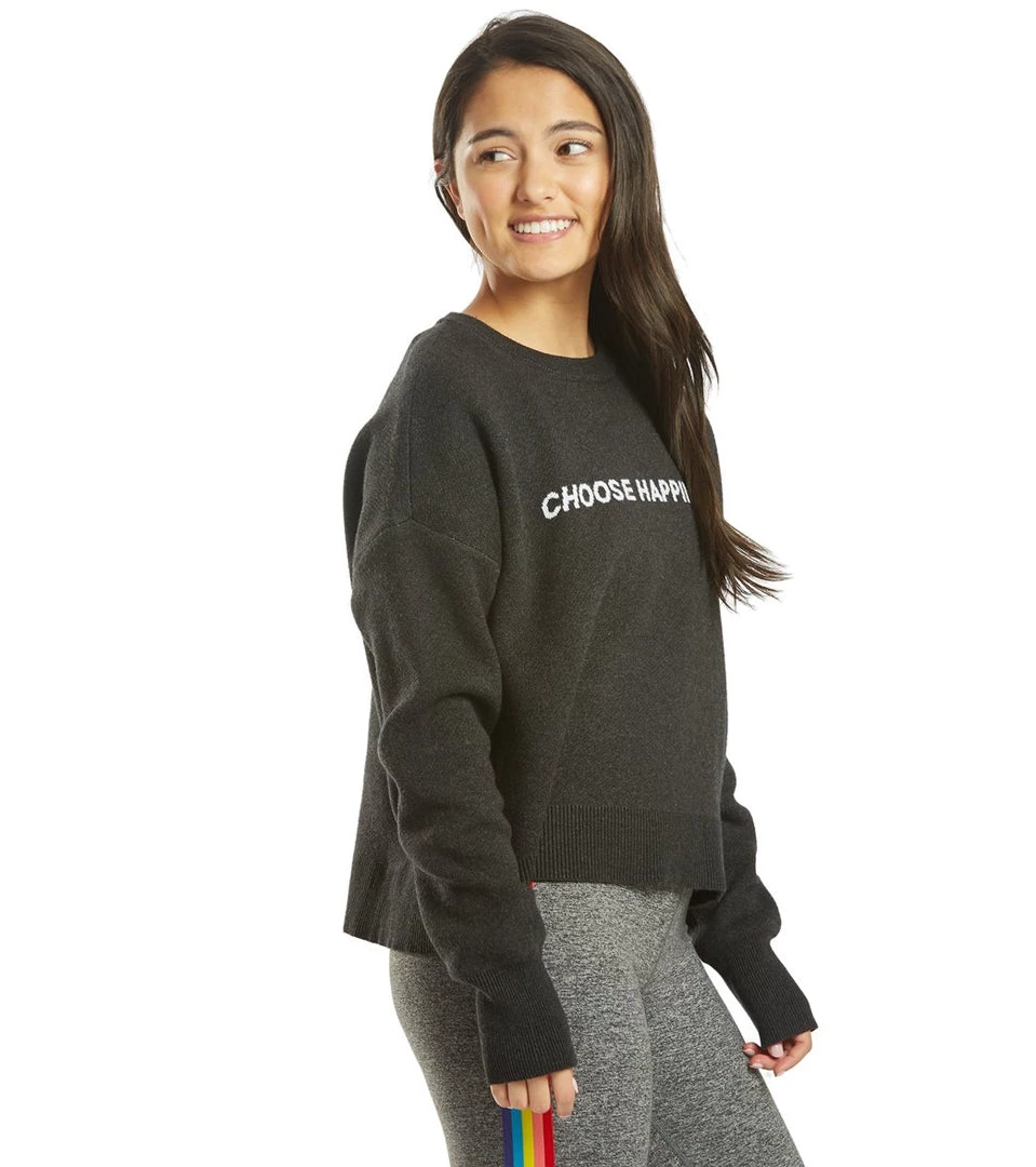 Spiritual Gangster Happiness Glow Up Sweater Vintage Black CLOTHING 4 Spiritual Gangster Happiness Glow Up Sweater Vintage Black CLOTHING