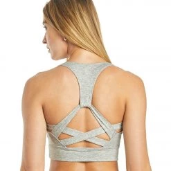 Free People Light Synergy Yoga Crop Top Grey Combo CLOTHING