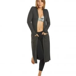 Spiritual Gangster Slim Sleeve Cardi Vintage Black