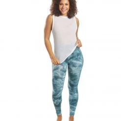 Free People Good Karma Tie Dye Yoga Leggings Blue Green CLOTHING 12 Free People Good Karma Tie Dye Yoga Leggings Blue Green CLOTHING