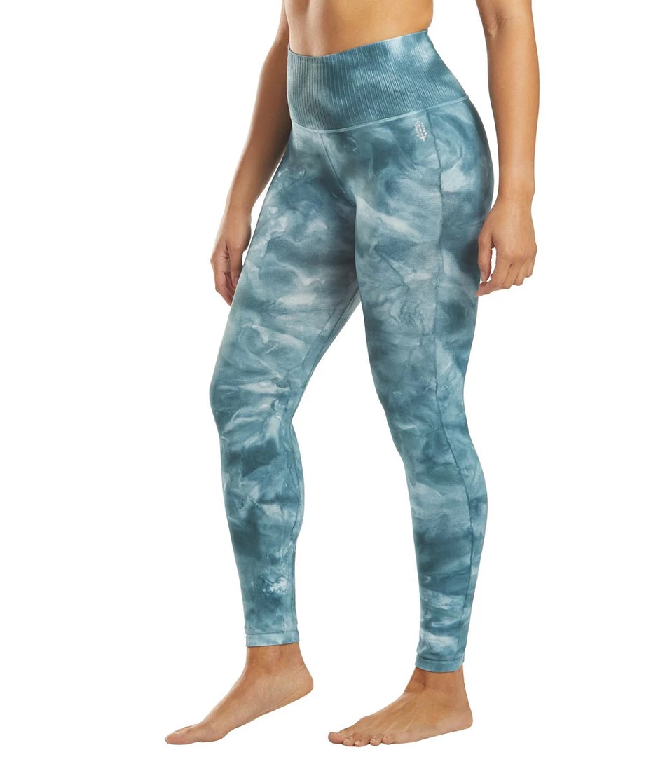 Free People Good Karma Tie Dye Yoga Leggings Blue Green CLOTHING 7 Free People Good Karma Tie Dye Yoga Leggings Blue Green CLOTHING