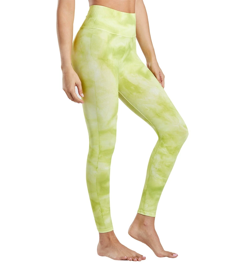 Free People Good Karma Tie Dye Yoga Leggings Lime CLOTHING 4 Free People Good Karma Tie Dye Yoga Leggings Lime CLOTHING
