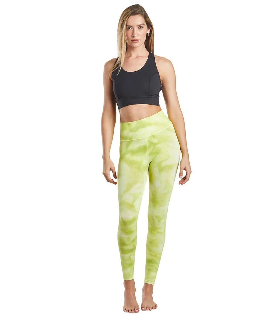 Free People Good Karma Tie Dye Yoga Leggings Lime CLOTHING 6 Free People Good Karma Tie Dye Yoga Leggings Lime CLOTHING