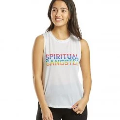 Spiritual Gangster SGV Rainbow Active Muscle Yoga Tank