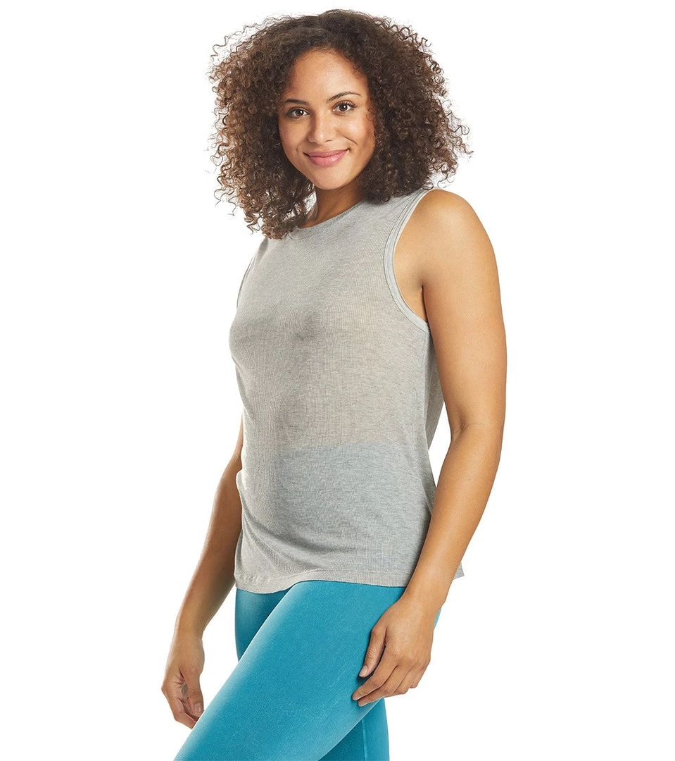 Free People Om Yoga Tank Grey 7 Free People Om Yoga Tank Grey