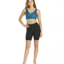 Everyday Yoga Tie Dye Embrace Thick Strap Sports Bra Indigo CLOTHING