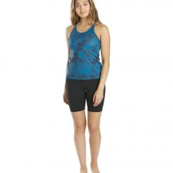 Everyday Yoga Tie Dye Serenity Thin Strap Support Tank Indigo